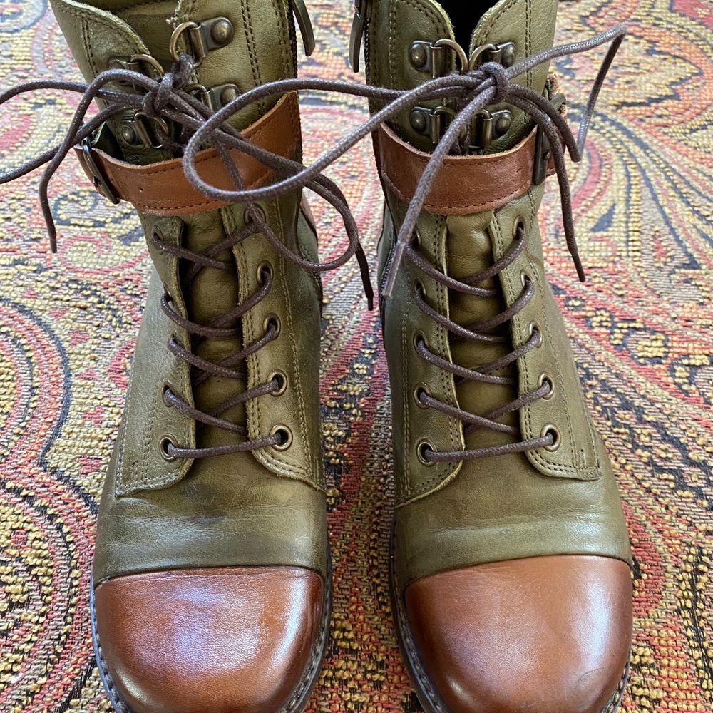Jafa Brooklyn Leather Boots Green 38